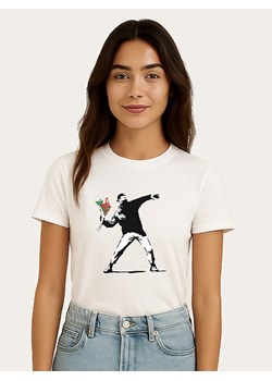 WOOOP Koszulka "Banksy Love" w kolorze białym ze sklepu Limango Polska w kategorii Bluzki damskie - zdjęcie 189068892