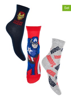 Avengers Skarpety (3 pary) "Avengers" ze wzorem ze sklepu Limango Polska w kategorii Skarpetki dziecięce - zdjęcie 189068944
