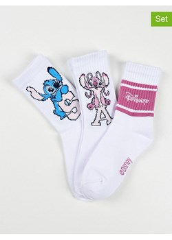 Lilo &amp; Stitch Skarpety (3 pary) "Lilo &amp; Stitch" w kolorze białym ze sklepu Limango Polska w kategorii Skarpetki dziecięce - zdjęcie 189069242