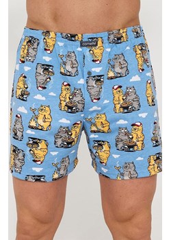 Bawełniane bokserki męskie Classic 001/184, Kolor niebieski-wzór, Rozmiar M, Cornette ze sklepu Primodo w kategorii Majtki męskie - zdjęcie 189070364