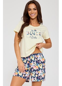 Bawełniana piżama damska dwuczęściowa Dolce Vita 880/331, Kolor żółto-niebieski, Rozmiar 2XL, Cornette ze sklepu Primodo w kategorii Piżamy damskie - zdjęcie 189070382