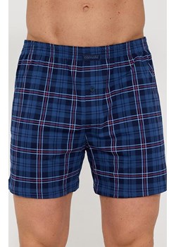 Bawełniane bokserki męskie w kratkę 002/338, Kolor granatowy-wzór, Rozmiar 2XL, Cornette ze sklepu Intymna w kategorii Majtki męskie - zdjęcie 189070792