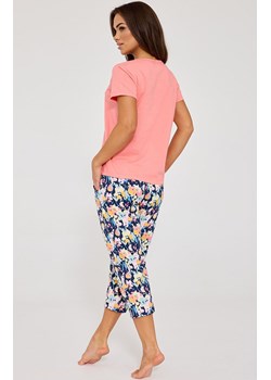 Bawełniana piżama damska Violetta 875/338, Kolor różowo-niebieski, Rozmiar 2XL, Cornette ze sklepu Intymna w kategorii Piżamy damskie - zdjęcie 189070801