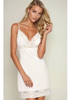 Damska koszula nocna ecru Rose N049, Kolor ecru, Rozmiar L, Ewana ze sklepu Intymna w kategorii Koszule nocne - zdjęcie 189070851