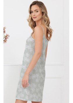 Koszula nocna na wąskich ramiączkach miętowa Perla, Kolor miętowy-wzór, Rozmiar S, Italian Fashion ze sklepu Intymna w kategorii Koszule nocne - zdjęcie 189070920