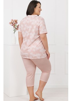 Rozpinana piżama damska łososiowa Perla, Kolor łososiowy-wzór, Rozmiar M, Italian Fashion ze sklepu Intymna w kategorii Piżamy damskie - zdjęcie 189070923