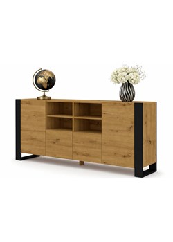 Komoda z szafkami dąb artisan H6-H63 ze sklepu Edinos.pl w kategorii Komody - zdjęcie 189071000