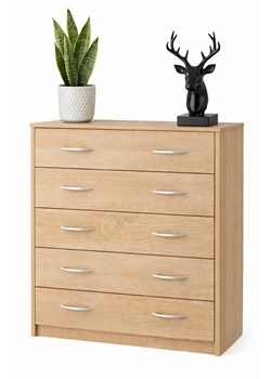 Skandynawska komoda dąb sonoma E8-N04 ze sklepu Edinos.pl w kategorii Komody - zdjęcie 189071003