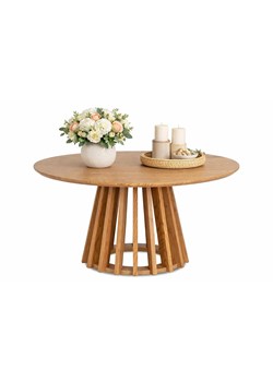 Lamelowy skandynawski stolik naturalny dąb P5-P10 ze sklepu Edinos.pl w kategorii Stoliki kawowe - zdjęcie 189071021