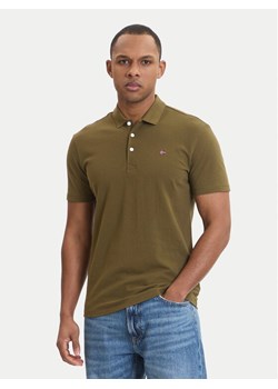 Napapijri Polo Ealis NP0A4H8B Zielony Regular Fit ze sklepu MODIVO w kategorii T-shirty męskie - zdjęcie 189073301