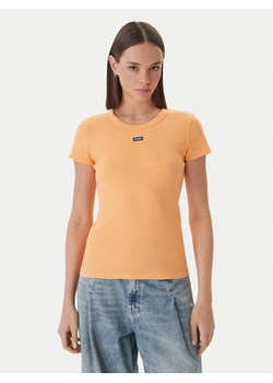 HUGO T-Shirt Easy 50523924 Pomarańczowy Slim Fit ze sklepu MODIVO w kategorii Bluzki damskie - zdjęcie 189073493