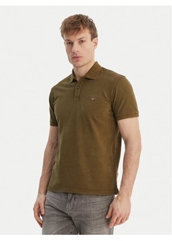 Napapijri Polo Elbas NP0A4GDL Zielony Regular Fit ze sklepu MODIVO w kategorii T-shirty męskie - zdjęcie 189073532
