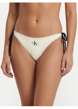 Calvin Klein Swimwear Dół od bikini LV00Q61215 Biały ze sklepu MODIVO w kategorii Stroje kąpielowe - zdjęcie 189073563
