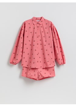 Reserved - Dwuczęściowa piżama we wzory - intenstywna czerwień ze sklepu Reserved w kategorii Piżamy damskie - zdjęcie 189075262