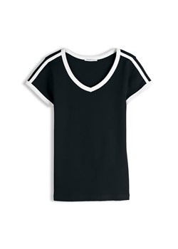 GATE Bawełniana koszulka z kontrastowym dołem 34 ze sklepu gateshop w kategorii Bluzki damskie - zdjęcie 189075584