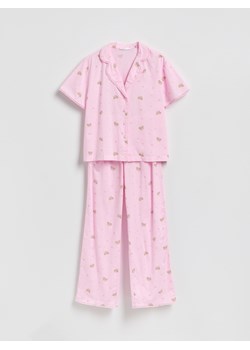 Reserved - Dwuczęściowa piżama z misiem - różowy ze sklepu Reserved w kategorii Piżamy damskie - zdjęcie 189077662