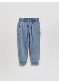 Reserved - Joggery z efektem sprania - niebieski ze sklepu Reserved w kategorii Spodnie chłopięce - zdjęcie 189077783