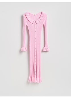 Reserved - Sukienka z wiskozy - różowy ze sklepu Reserved w kategorii Sukienki - zdjęcie 189077862