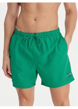 Calvin Klein Swimwear Szorty kąpielowe LV00N61045 Zielony ze sklepu MODIVO w kategorii Kąpielówki - zdjęcie 189079264