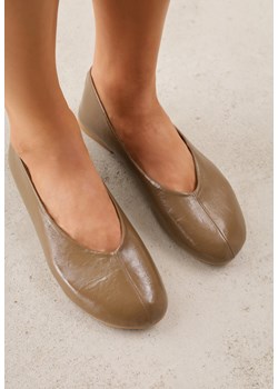 Zielone Minimalistyczne Balerinki z Okrągłym Noskiem Katara ze sklepu born2be.pl w kategorii Balerinki - zdjęcie 189080192