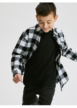 Reserved - Bawełniana koszula w kratę - czarny ze sklepu Reserved w kategorii Koszule chłopięce - zdjęcie 189081241