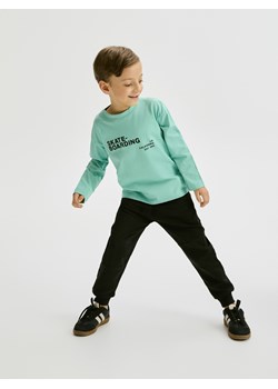 Reserved - Bawełniany longsleeve - jasnoturkusowy ze sklepu Reserved w kategorii T-shirty chłopięce - zdjęcie 189081342