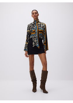 Reserved - Wzorzysta bluzka z wiązaniem - wielobarwny ze sklepu Reserved w kategorii Bluzki damskie - zdjęcie 189081484