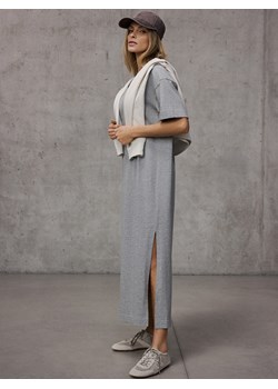 Mohito - Sukienka maxi z bawełny i wiskozy - szary ze sklepu Mohito w kategorii Sukienki - zdjęcie 189081601