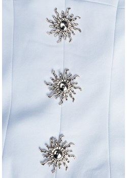 Niebieska Sukienka z Dekoltem Halter i Ozodbymi Guzikami z Przodu Nesia ze sklepu renee.pl w kategorii Sukienki - zdjęcie 189081863