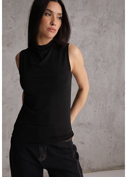Czarna Bluzka Top Bez Rękawów ze Stójką Nedire ze sklepu renee.pl w kategorii Bluzki damskie - zdjęcie 189081911