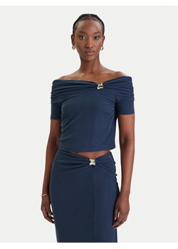 Guess Bluzka W6GP12 K2935 Granatowy Regular Fit ze sklepu MODIVO w kategorii Bluzki damskie - zdjęcie 189082964