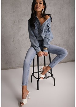 Niebieskie Jeansy Typu Skinny z Bawełny Nevitaes ze sklepu renee.pl w kategorii Jeansy damskie - zdjęcie 189084194