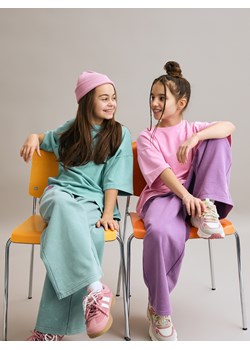 Reserved - Szerokie spodnie dresowe - miętowy ze sklepu Reserved w kategorii Spodnie dziewczęce - zdjęcie 189084543