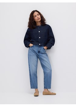 Reserved - Jeansy mom fit z krótszą nogawką - niebieski ze sklepu Reserved w kategorii Jeansy damskie - zdjęcie 189084840