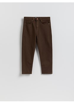 Reserved - Jeansy mom fit z krótszą nogawką - dark grey jeans ze sklepu Reserved w kategorii Jeansy damskie - zdjęcie 189084851