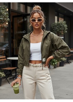 Kurtka przejściowa damska z kapturem ISCAR zielona Dstreet TY4210 ze sklepu DSTREET.PL w kategorii Kurtki damskie - zdjęcie 189084982