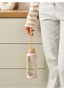 Sinsay - Butelka z bambusowym korkiem - kremowy ze sklepu Sinsay w kategorii Bidony i butelki - zdjęcie 189085704