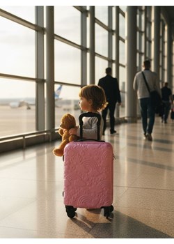 Sinsay - Walizka we wzór allover - różowy ze sklepu Sinsay w kategorii Torby i walizki dziecięce - zdjęcie 189085790