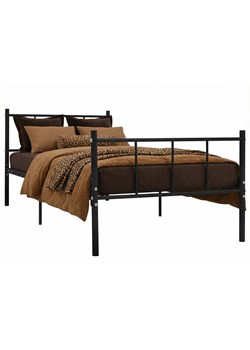 Czarne metalowe łóżko 90x200 cm W6-S58 ze sklepu Edinos.pl w kategorii Łóżka i materace - zdjęcie 189085873