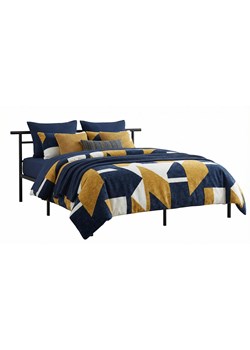 Czarne metalowe łóżko z zagłówkiem 180x200 cm L3-T10 ze sklepu Edinos.pl w kategorii Łóżka i materace - zdjęcie 189085881