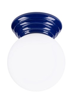 Granatowy plafon sufitowy z kloszem kula - M165-Weskom ze sklepu Edinos.pl w kategorii Lampy sufitowe - zdjęcie 189085923