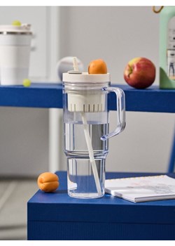 Sinsay - Kubek ze słomką - kremowy ze sklepu Sinsay w kategorii Kubki - zdjęcie 189087591