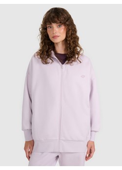 Damska bluza rozpinana z kapturem 4F 4FWAW25TSWSF1886 - fioletowa ze sklepu Sportstylestory.com w kategorii Bluzy damskie - zdjęcie 189087733