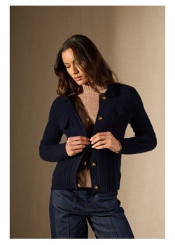 Perfect Cashmere Kaszmirowy kardigan "Friume" w kolorze granatowym ze sklepu Limango Polska w kategorii Swetry damskie - zdjęcie 189089452