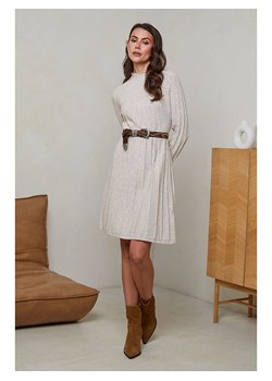 Soft Cashmere Sukienka dzianinowa w kolorze beżowym ze sklepu Limango Polska w kategorii Sukienki - zdjęcie 189089734