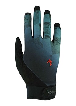 Roeckl SPORTS Rękawiczki kolarskie "Montan" w kolorze czarno-niebieskim ze sklepu Limango Polska w kategorii Rękawiczki dziecięce - zdjęcie 189090232