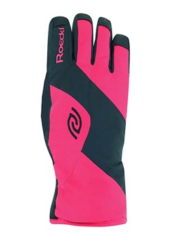Roeckl SPORTS Rękawiczki narciarskie "Axams GTX" w kolorze różowo-czarnym ze sklepu Limango Polska w kategorii Rękawiczki dziecięce - zdjęcie 189090303