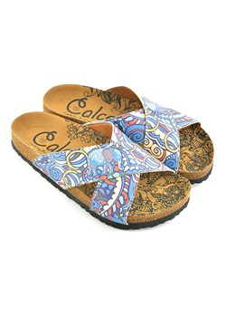 Calceo Klapki w kolorze niebieskim ze wzorem ze sklepu Limango Polska w kategorii Klapki damskie - zdjęcie 189090354