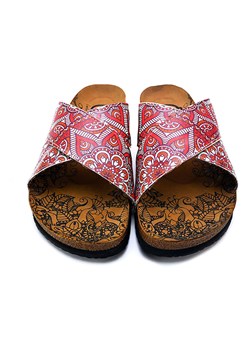 Calceo Klapki w kolorze czerwonym ze wzorem ze sklepu Limango Polska w kategorii Klapki damskie - zdjęcie 189090364