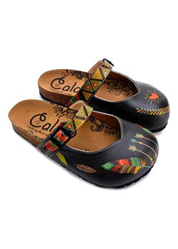 Calceo Chodaki w kolorze ciemnofioletowym ze wzorem ze sklepu Limango Polska w kategorii Klapki damskie - zdjęcie 189090580